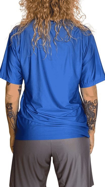 Camiseta técnica unisex UPF+50 – Blue Current