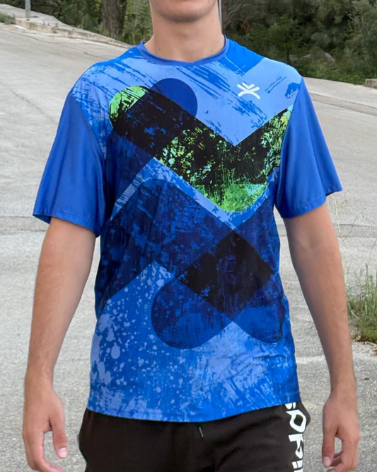 Camiseta técnica unisex UPF+50 – Blue Current